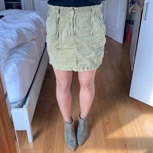 Zara Green Paperbag Skirt